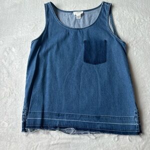 Loft denim tank top
